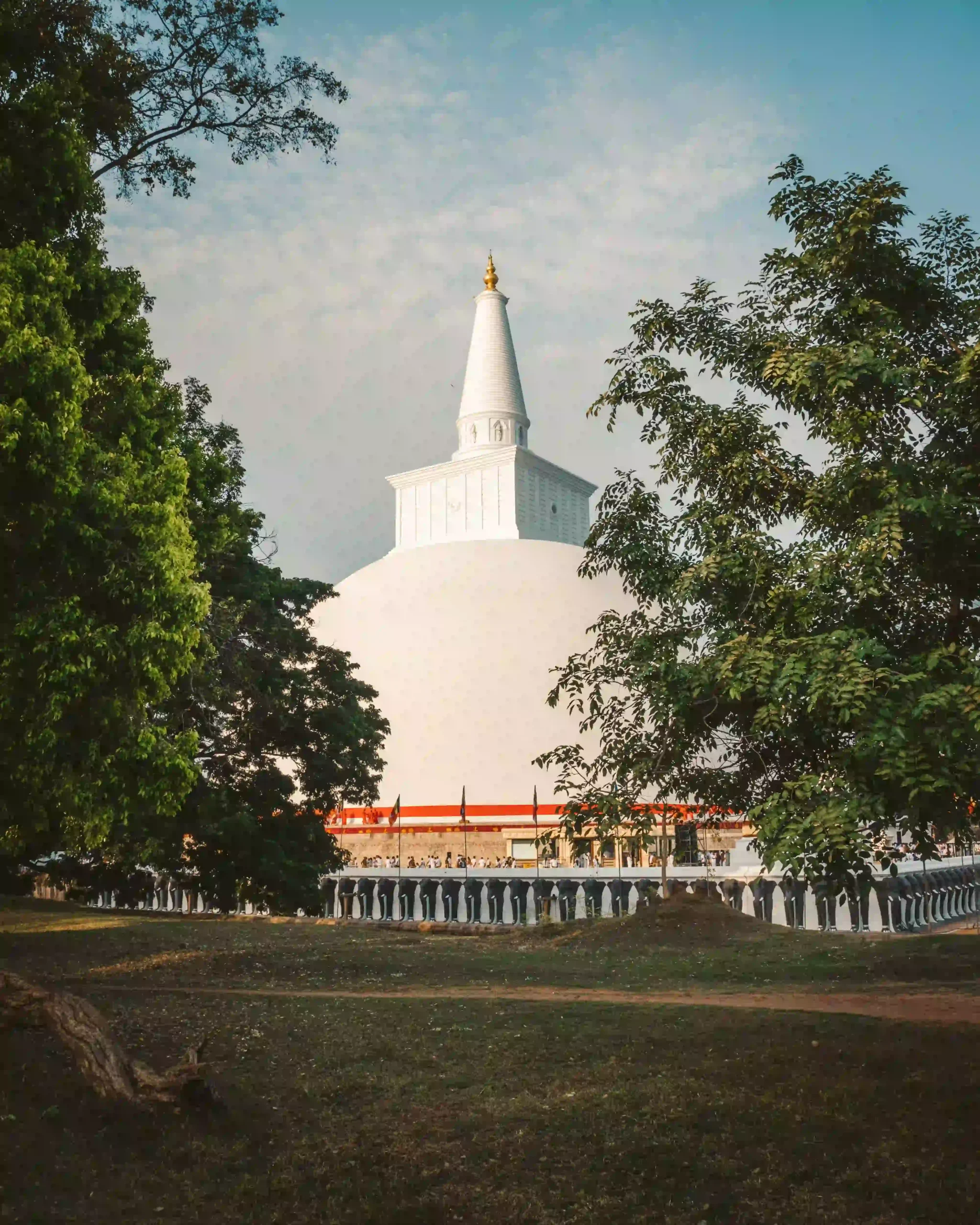 Stupas in Anuradhapura in Sri Lanka